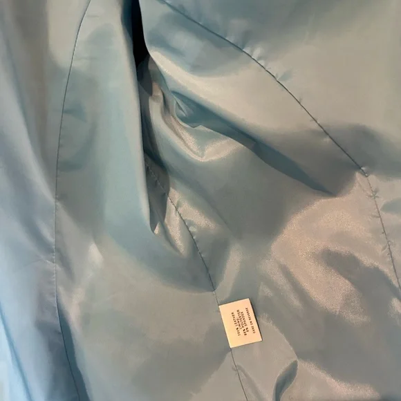 St. John Sport Blue Scuba Style Blue Leather Jacket Like New! - Picture 8 of 9